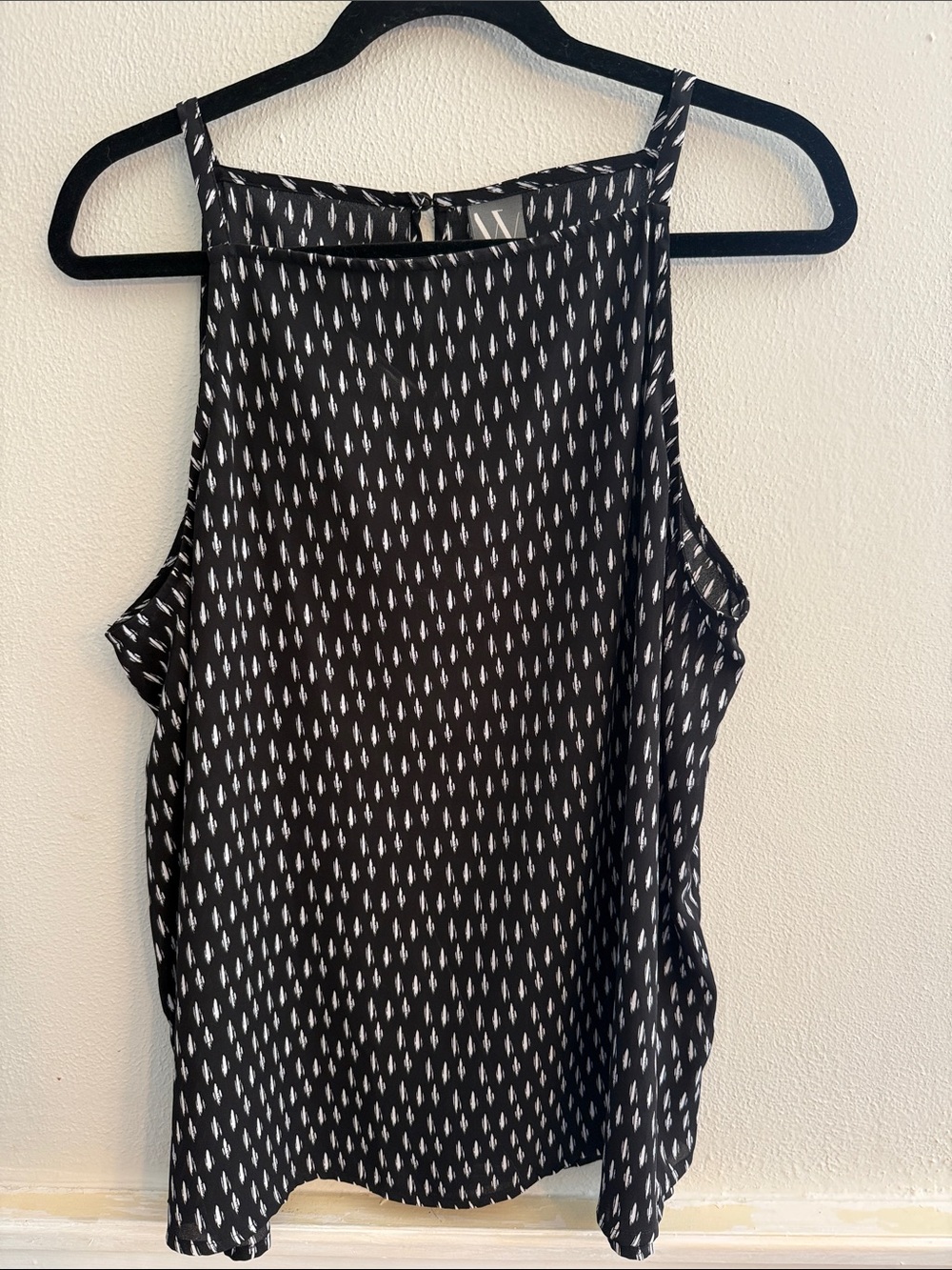Worthington Black and White Sleeveless Patterned Camisole